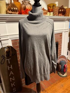 Lane Bryant Gray Cowl Neck Sweater